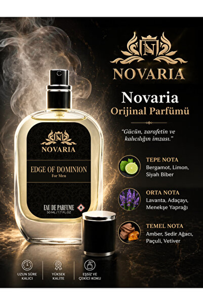 NOVARİA Edge of Dominion For Men EDP 50 ml Erkek Parfümü - Kalıcı ve Yoğun Es...