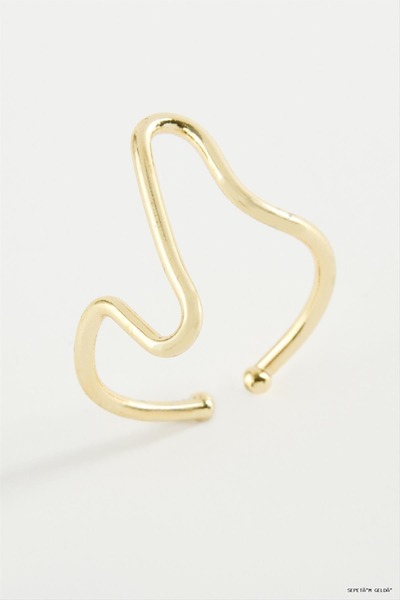 ZERO LAND Spt-Gld Zigzag Metal (234001) Ring Yellow