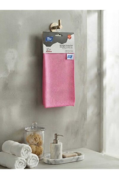 Titiz Plastik Titiz Microfiber Scrubbing Cloth 30X30 cm Pink - Effective Clea...