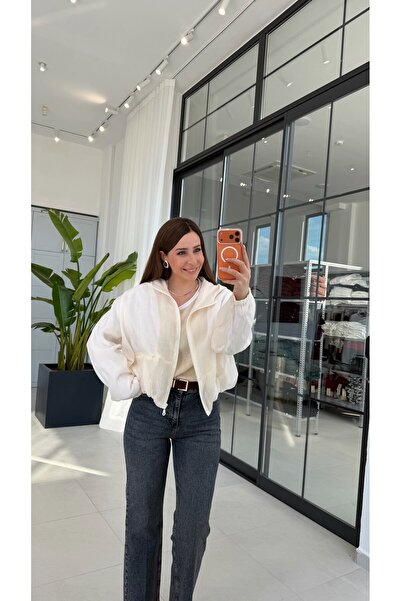 elif teke Vual Lightly Textured Jacket Ecru