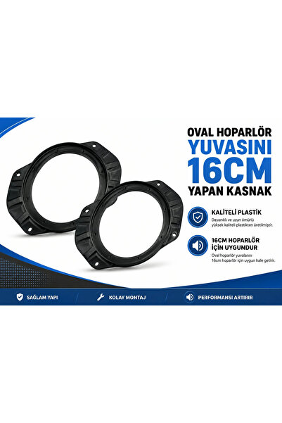 YSN SOUNDS Oval Yani 6x9" Hoparlör Yerine 16 CM Hoparlör Takma Kasnağı - Oval Hoparlör Yerine 16cm Hoparlör Ka