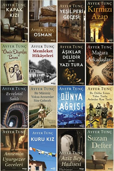 CAN Ayfer Tunç - 16 Kitap Takım - Kapak Kızı - Kuru Kız - Evvelotel Saklı - M...