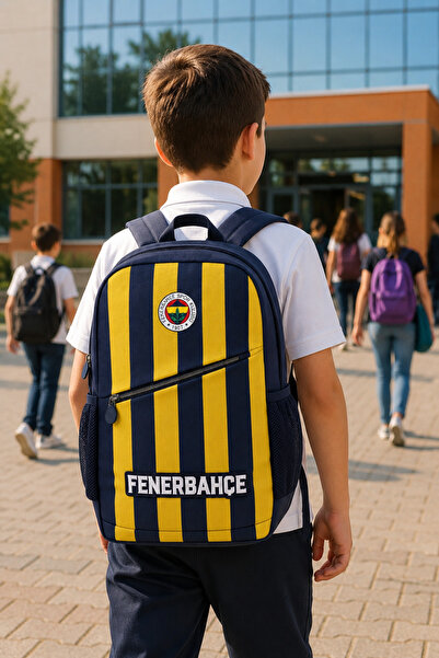 Fenerbahçe Stick Figure Patterned School Backpack Football Team Fan Student 4...