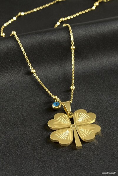 ZERO LAND Spt-Gld Yonca Luxury Steel (04644) Necklace Yellow