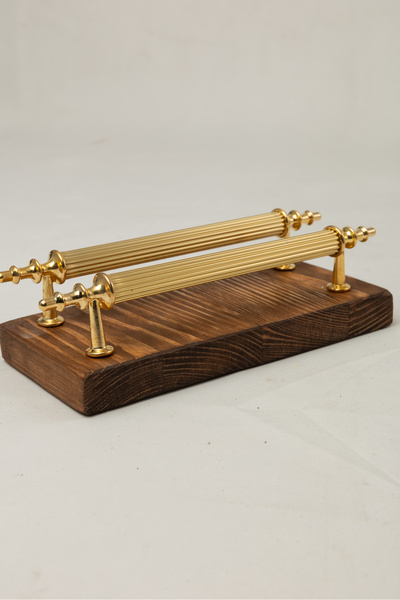 MERALP Wooden Napkin Holder, Metal Profile Handle