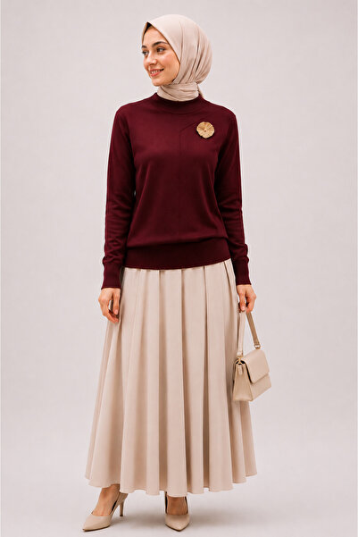 Nuss Basic Tunic Ns-27K200 Claret Red