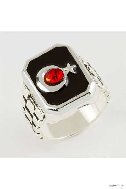ZERO LAND Spt-Gld Moon Star Written Metal Men's Ring Silver (11608) Color 19