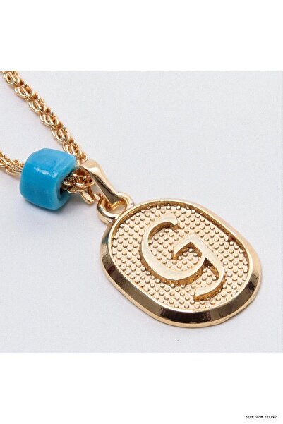 ZERO LAND Spt-Gld Plastic Beaded Twisted (02257) Letter Necklace