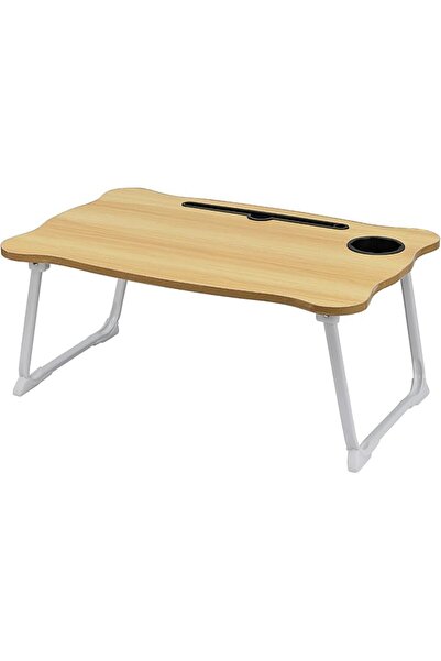 Lawazim Folding Table With Drawer - Black Color - Laptop Bed Tray Desk with F...