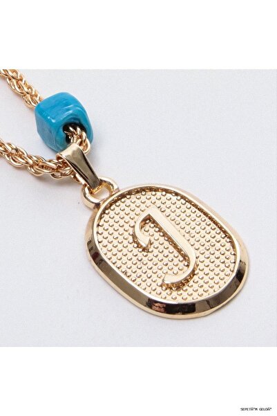 ZERO LAND Spt-Gld Plastic Beaded Twisted Letter (02254) Necklace J