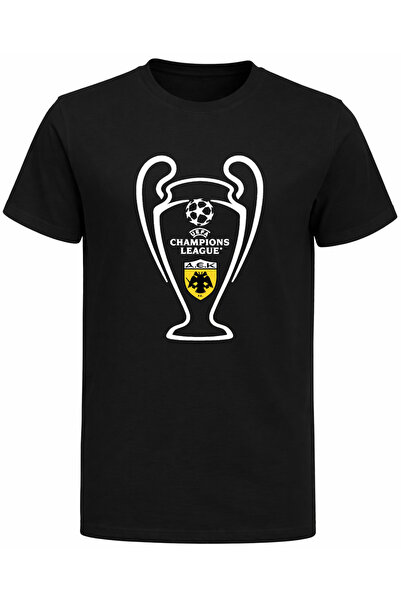 FND Kupa Inside Αεκ Athens Champions League Men's T-Shirt – White Cotton Tee ...