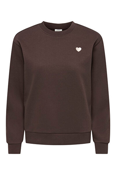 ONLY Jdyparıs L/S Emb Sweat Jrs Noos Kahverengi Kadın Sweatshirt 15221015