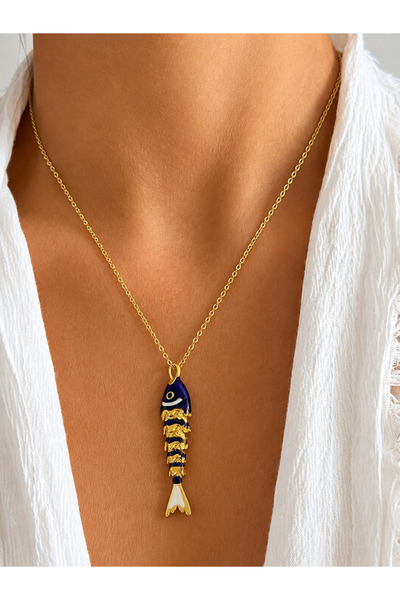 tones official Non-Tarnish Steel Colorful-Fish Necklace