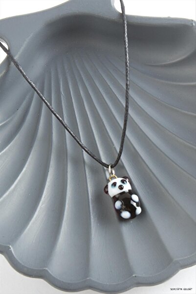 ZERO LAND Spt-Gld Panda Cam (10227) Necklace Black
