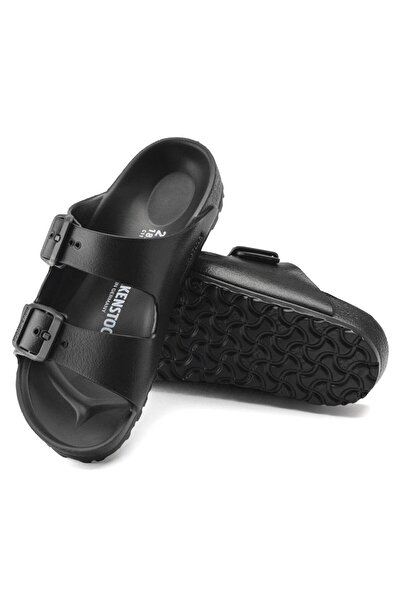 Birkenstock Μαύρες παιδικές παντόφλες διπλές ρίγες Arizona Eva1018924