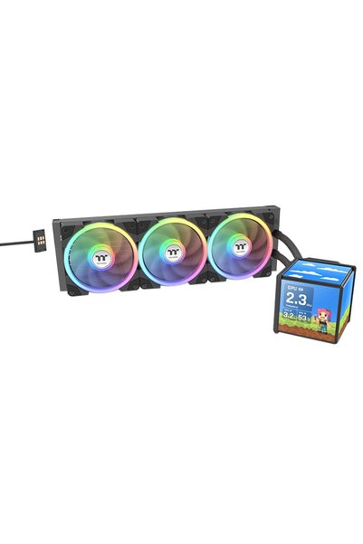 "Thermaltake MINECUBE 360 Ultra 3,95"" TFT LCD 3x120mm ARGB Fanlı Sıvı Soğutma Kiti"
