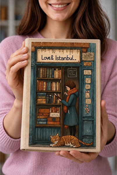 Şımartan A Charming Book/Notebook Cover Designed with a Bookshelf Concept Fea...