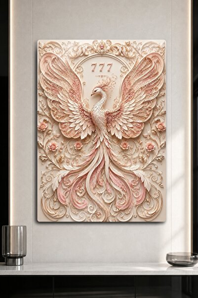 DekorHane Metal Print - Cream Rose Dried Flower Emeraldanka 777 Şans Μεταλλικ...