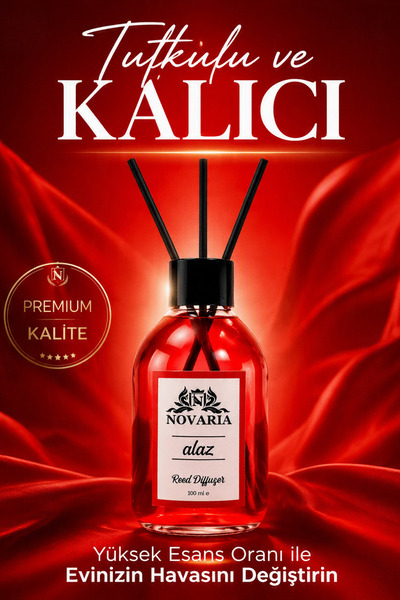 Alaz Premium Çubuklu Oda Kokusu 100 ml - Yüksek Esanslı Ev & Ofis Parfümü