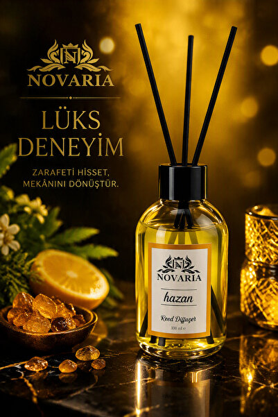 Hazan Premium Çubuklu Oda Kokusu 100 ml - Narenciye & Amber Özlü Ev Parfümü