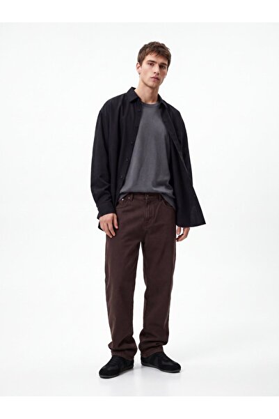 Ltb Regular Fit Crew Neck Long Sleeve Gray Sweatshirt