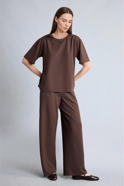 DeFacto Straight Wide Straight Leg Trousers F7439Ax26Au