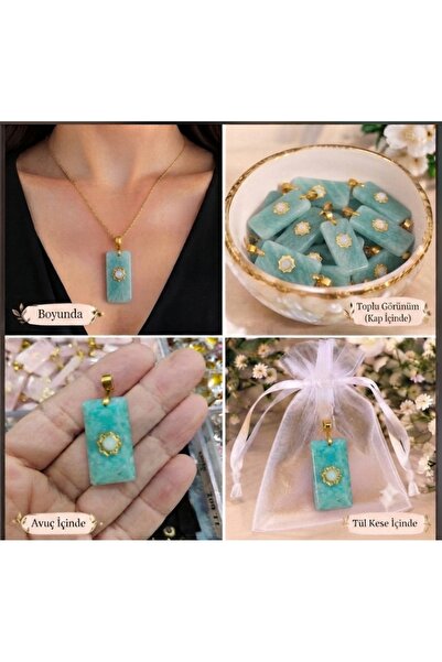 best bioenerji taş terapi Amazonite Natural Stone Necklace |   Elegant and Sp...