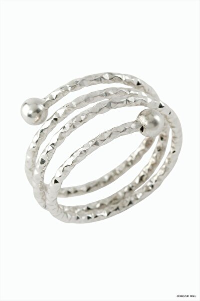 ZERO LAND Zngzrmll Spring-Loaded Metal Ring (24521) Silver Color