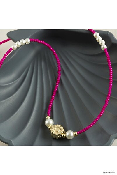 ZERO LAND Zngzrmll Pearl Sand Beads (33139) Necklace Pink