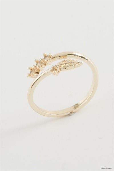 ZERO LAND Zngzrmll Leaf Zircon Stone (30909) Ring Yellow