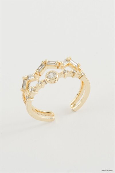 ZERO LAND Zngzrmll Zigzag Zircon Stone (30937) Ring Yellow