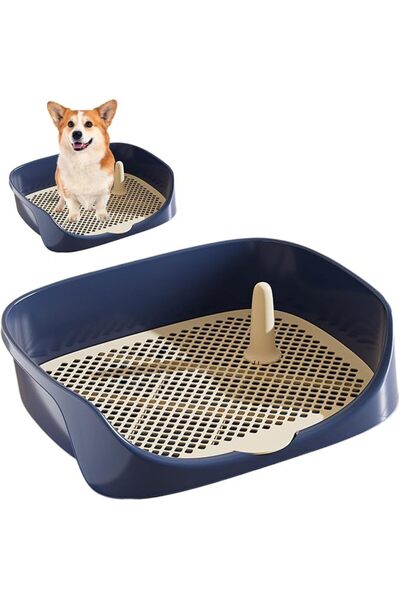 AZONEE Indoor Dog Potty Tray, Litter Box with Protective Walls, Plastic Pad H...