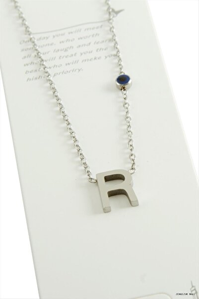 ZERO LAND Zngzrmll Silver Color Letter (31302) Steel Necklace