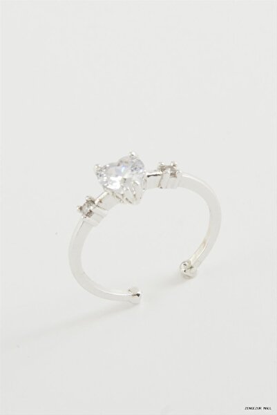 ZERO LAND Zngzrmll Heart Zircon Stone Ring (30751) Silver Color