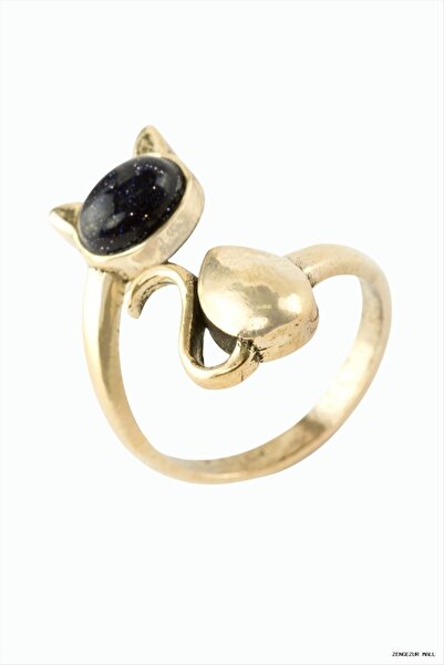ZERO LAND Zngzrmll Authentic Ring with Natural Stone (33704) Dark Blue Star