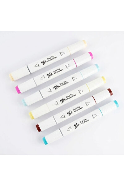 Mont Marte Premium Double-Ended Art Markers Set of 6 – Pastel and Vibrant Colors