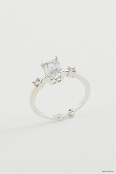 ZERO LAND Zngzrmll Baget Stone Ring (30759) Silver Color