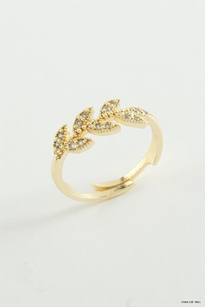 ZERO LAND Zngzrmll Leaf Zircon Stone (30805) Ring Yellow
