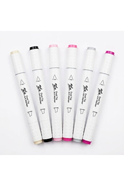 Mont Marte Premium Double-Ended Art Markers Set of 6 – Pink and Pastel Tones