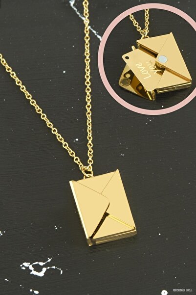 ZERO LAND Zngzrmll Letter Cover Steel (31426) Necklace Yellow