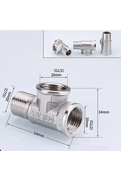Choice 1/2" Male x Female x Fema 201/304 Stainless Steel 1/2", 3/4" BSP Threa...
