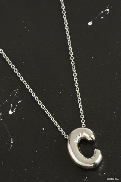 ZERO LAND Zngzrmll Letter C Balloon Pendant (43403) Silver Color