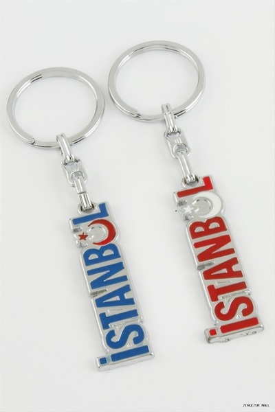 ZERO LAND Zngzrmll Istanbul Written Metal Keychain (40138) Silver Color