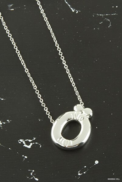 ZERO LAND Zngzrmll Letter O Balloon Necklace (42921) Silver Color