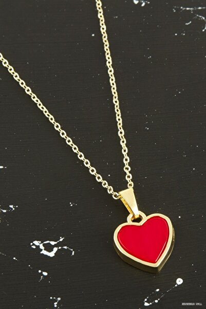 ZERO LAND Zngzrmll Heart Polyester (43502) Necklace Red