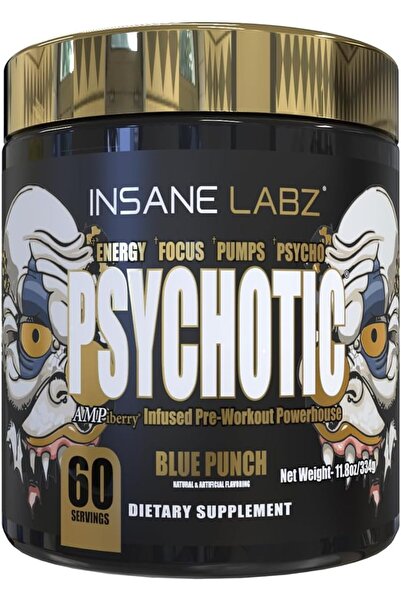 insane labz Psychotic Gold High Stimulant Preworkout Energy Focus, Pump Beta ...