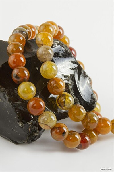 ZERO LAND Zngzrmll Agate Stone 10 (35340) mm Brown