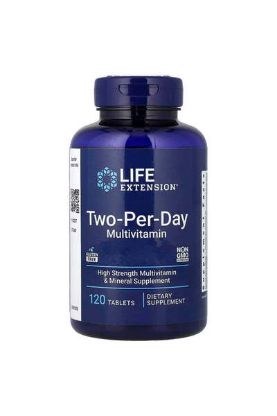 Life Extension Two-Per-Day Multivitamin & Mineral Supplement 120 Tablets