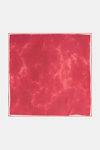 Kayra Abstract Pattern Silk Scarf Cherry