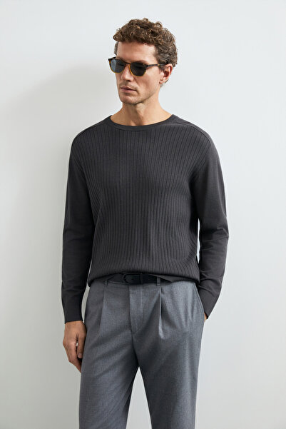 Lufian Bard Men's Sweater Dark Brown